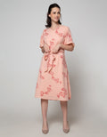 St. Yves Short Sleeve Midi Dress Cny Flower