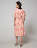 St. Yves Short Sleeve Midi Dress Cny Flower