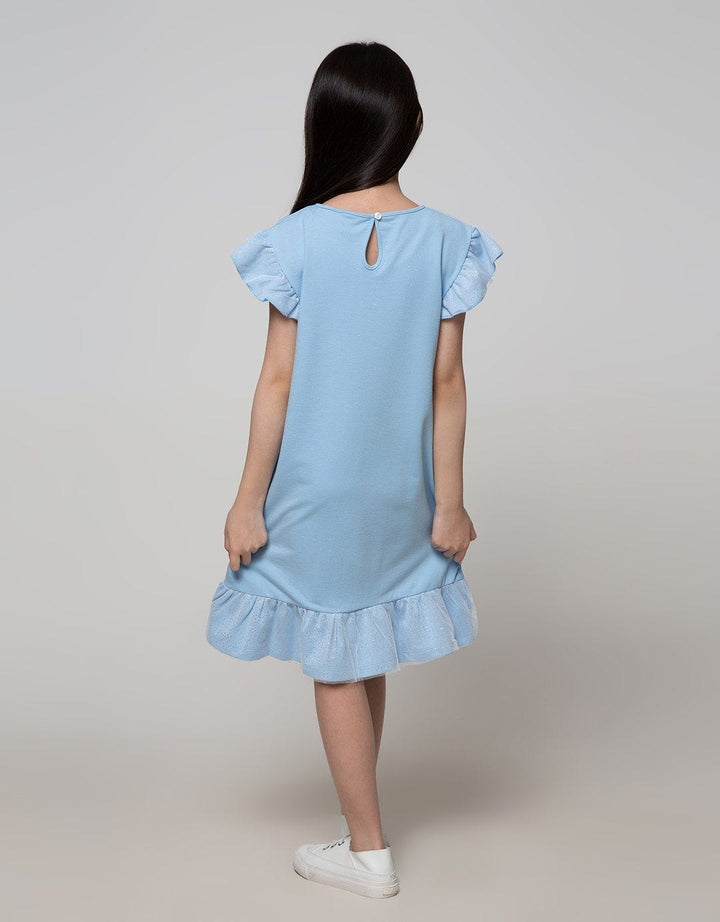 Disney Short Sleeve Midi Dress Ruffle Cinderella