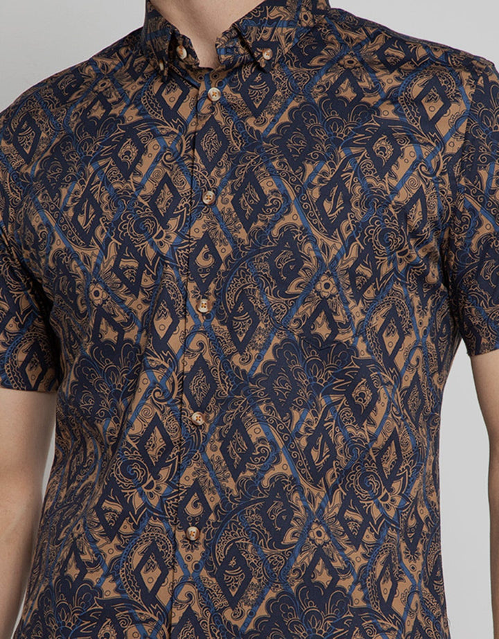 Moc Men's Short Sleeve Triblock Shirt