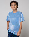Nevada Short Sleeve T-Shirt Slub Print Stripe