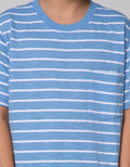 Nevada Short Sleeve T-Shirt Slub Print Stripe