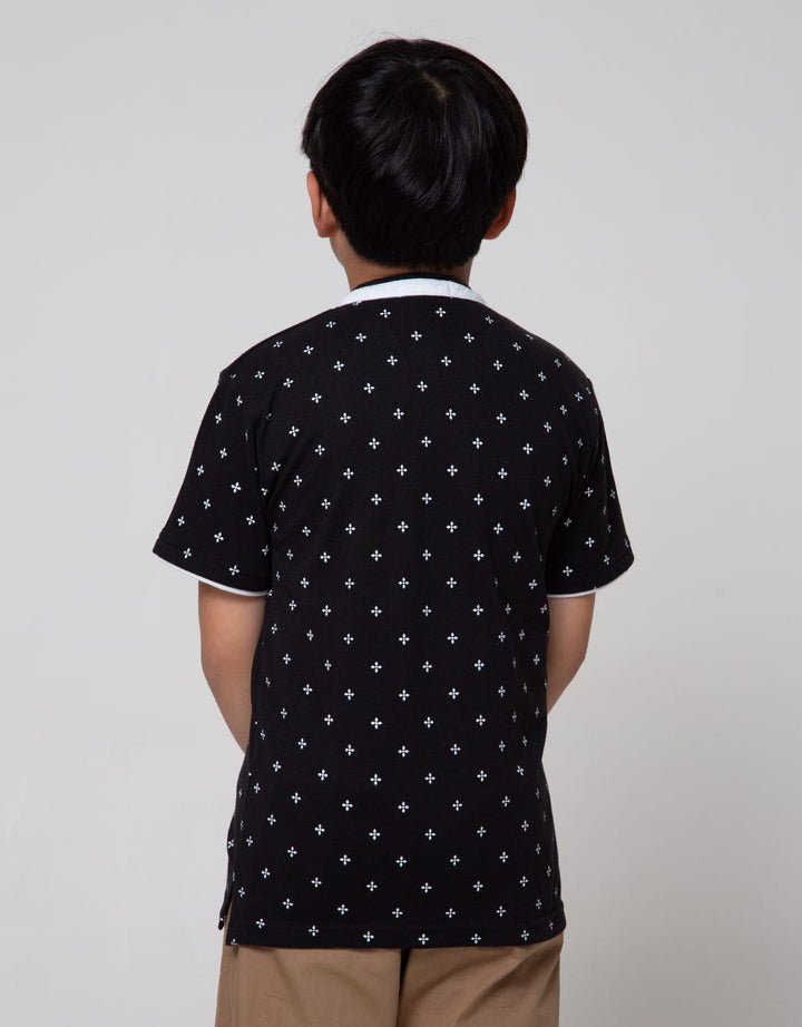 Nevada Short Sleeve T-Shirt Henley Lacoste Print