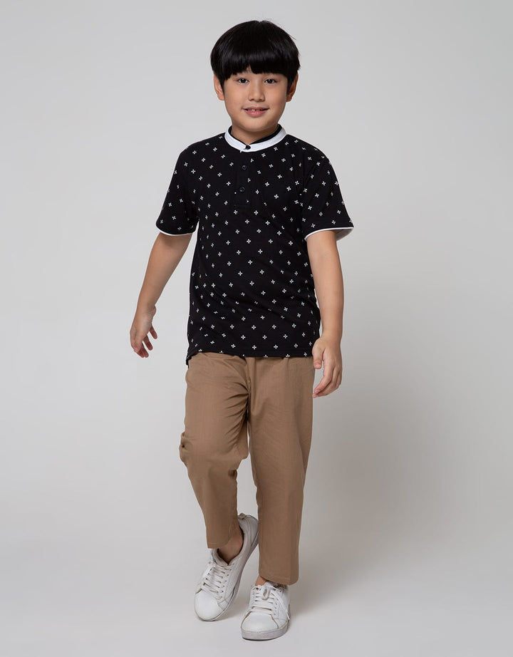 Nevada Short Sleeve T-Shirt Henley Lacoste Print