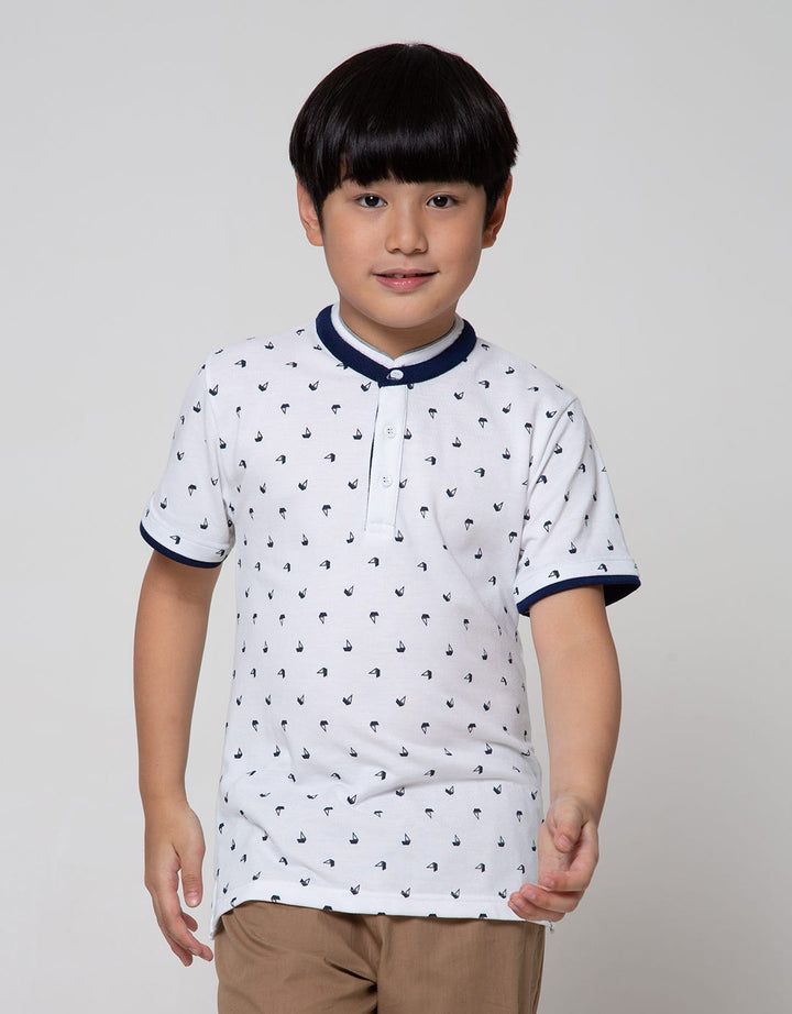 Nevada Short Sleeve T-Shirt Henley Lacoste Print