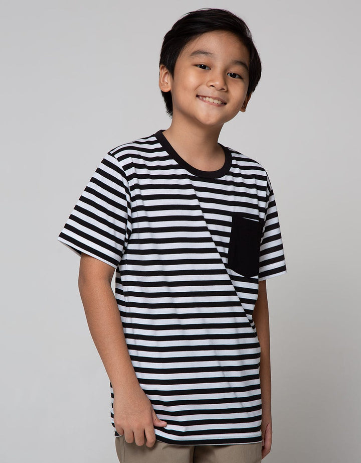 Nevada Short Sleeve T-Shirt Yarndye Stripe Basic With Pocket