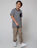Nevada Short Sleeve T-Shirt Yarndye Stripe Basic With Pocket