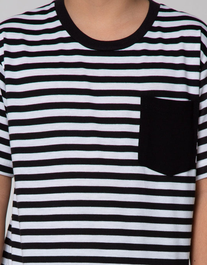 Nevada Short Sleeve T-Shirt Yarndye Stripe Basic With Pocket