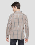Gab's Full Print Check Regular Men's Long Sleeve Shirt