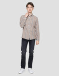 Gab's Full Print Check Regular Men's Long Sleeve Shirt