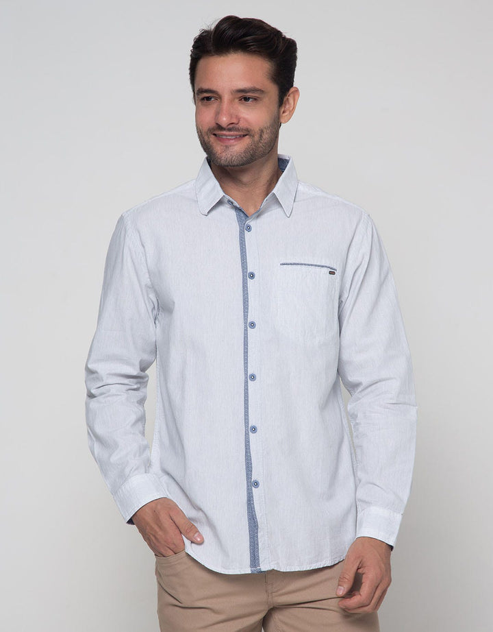 Watchout Casual Block Button Shirt