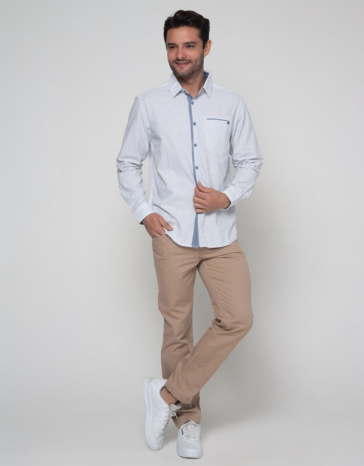 Watchout Casual Block Button Shirt