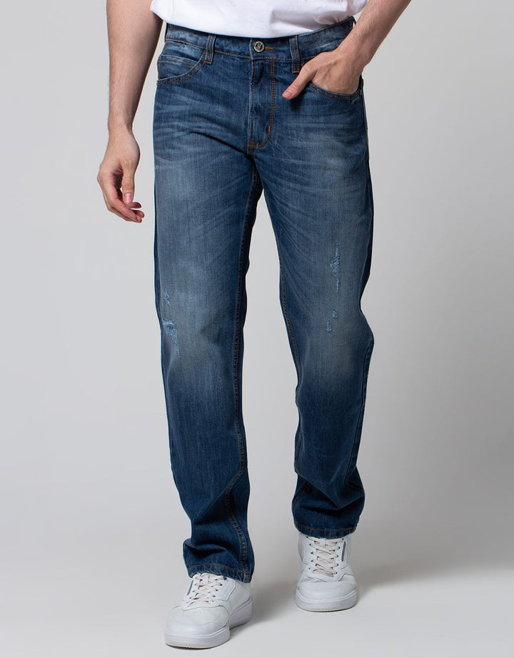 Watchout Jeans Long Pants With Washed Accent