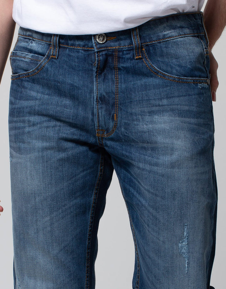 Watchout Jeans Long Pants With Washed Accent