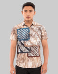 Moc Men's Short Sleeve Batik Shirt Modern Fit Saloka