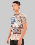 Moc Men's Short Sleeve Batik Shirt Modern Fit Saloka