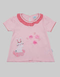 Pipiniko Short Sleeve T-Shirt Top Ruffle Rabbit