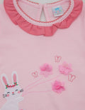 Pipiniko Short Sleeve T-Shirt Top Ruffle Rabbit