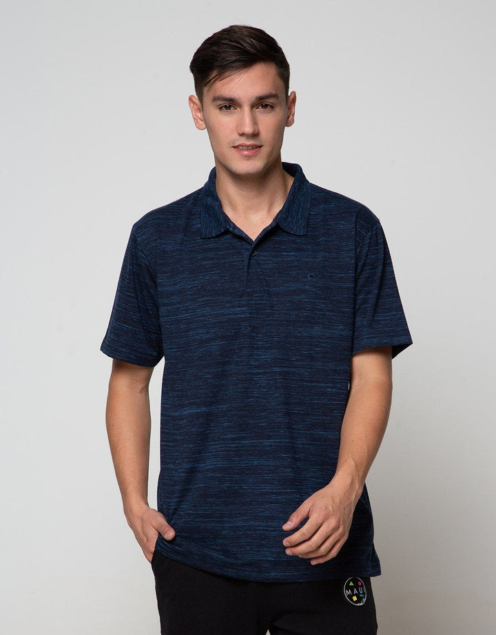 Cole Short Sleeve Polo Shirt Solid Melange Jaq Collar