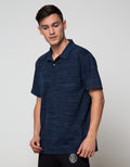 Cole Short Sleeve Polo Shirt Solid Melange Jaq Collar