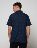 Cole Short Sleeve Polo Shirt Solid Melange Jaq Collar