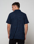 Cole Short Sleeve Polo Shirt Solid Melange Jaq Collar