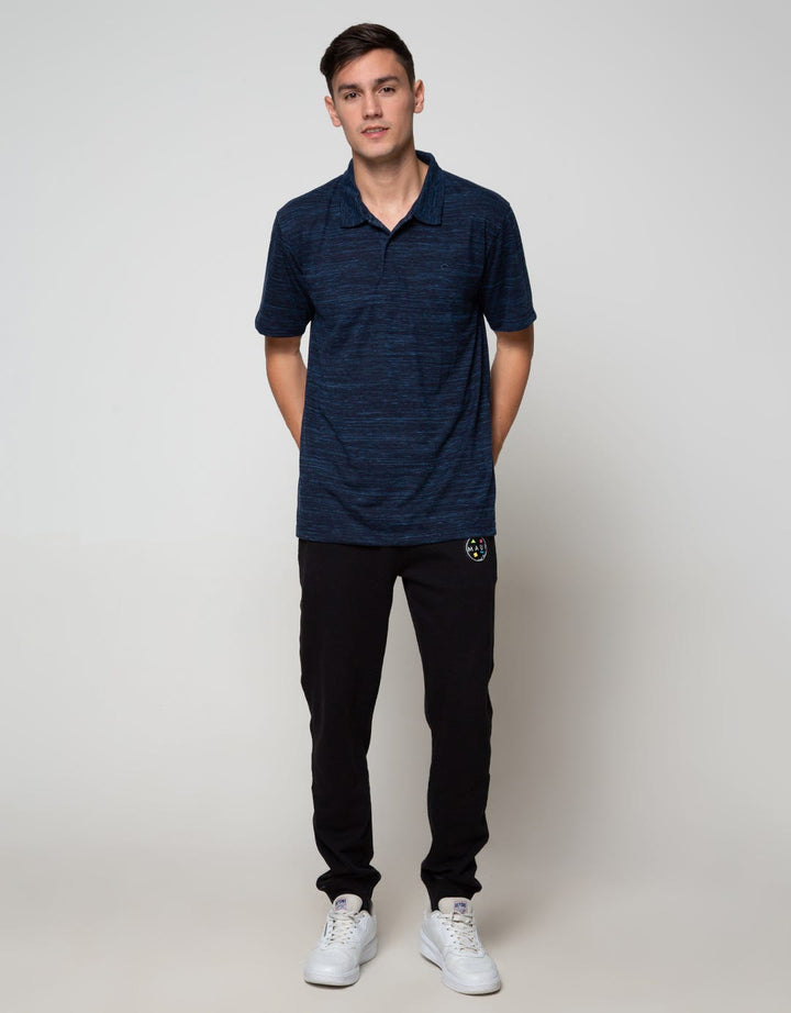 Cole Short Sleeve Polo Shirt Solid Melange Jaq Collar