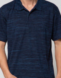 Cole Short Sleeve Polo Shirt Solid Melange Jaq Collar