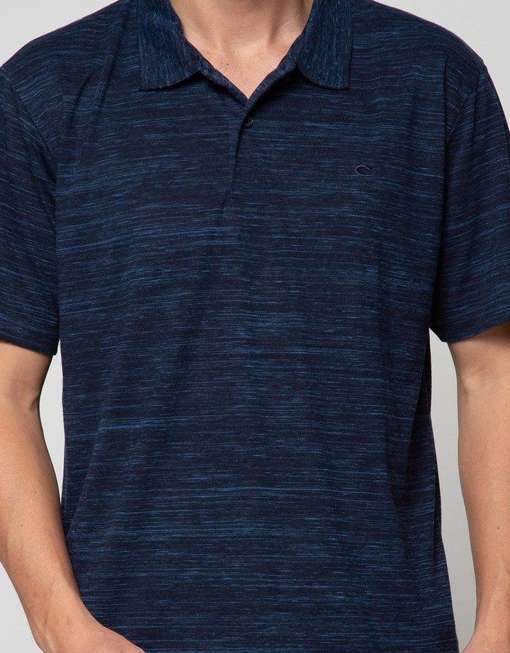 Cole Short Sleeve Polo Shirt Solid Melange Jaq Collar