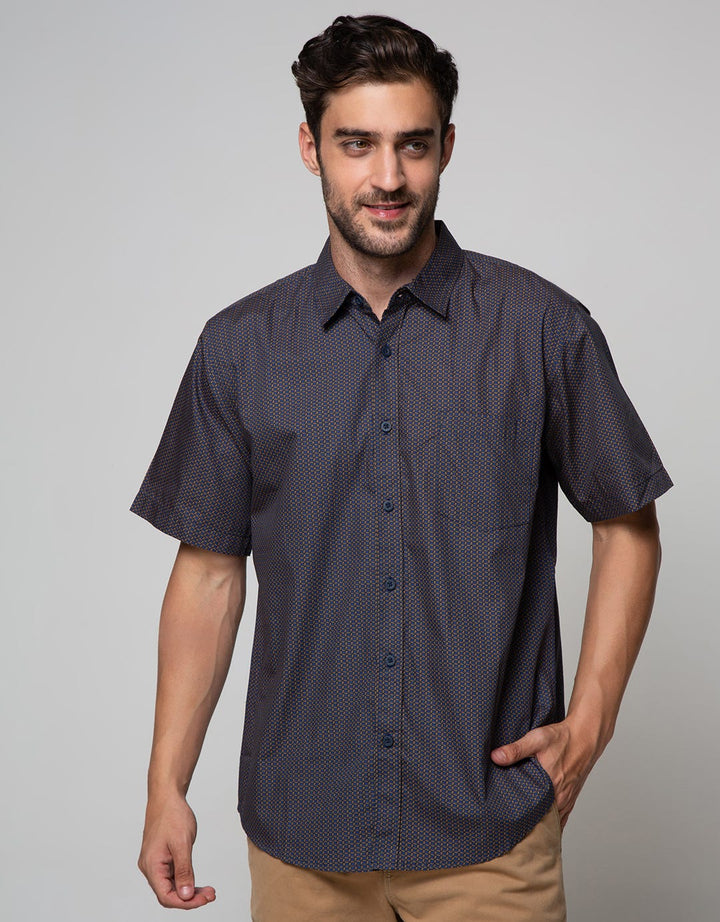 Cole Short Sleeve Shirt Print Aop Geometry