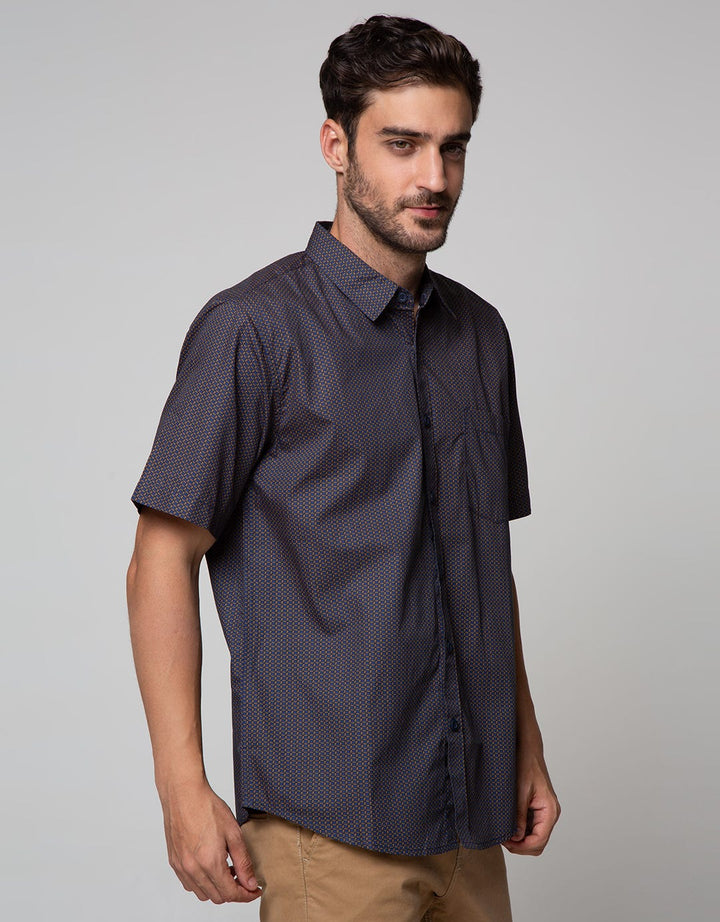 Cole Short Sleeve Shirt Print Aop Geometry