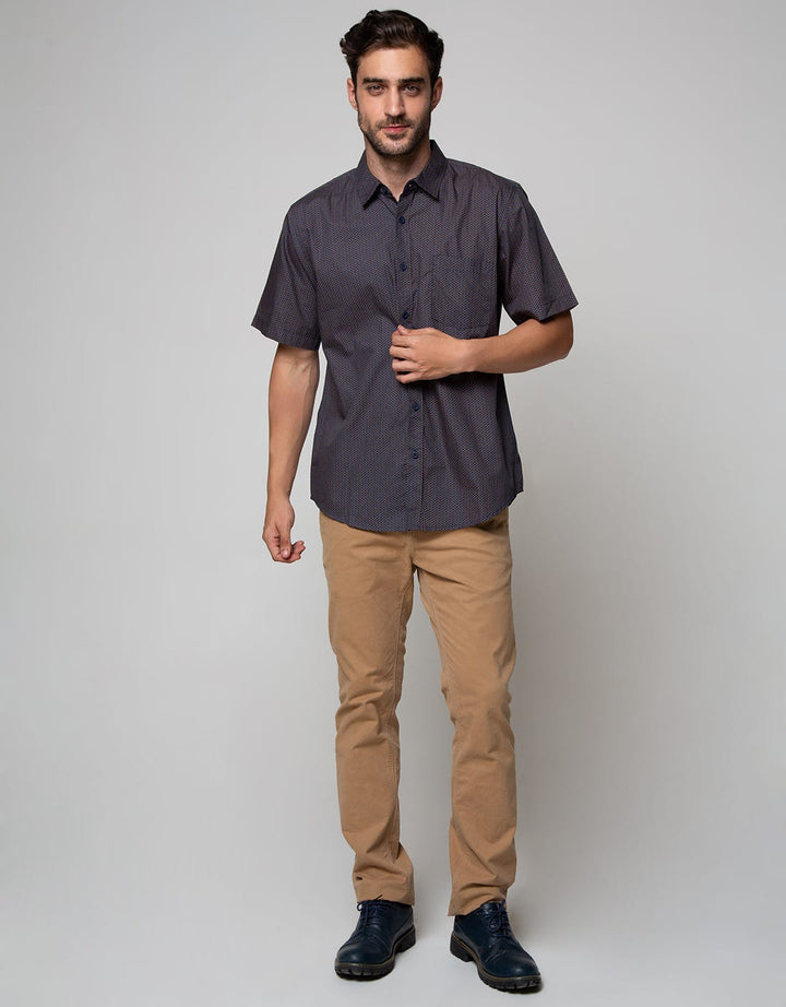 Cole Short Sleeve Shirt Print Aop Geometry