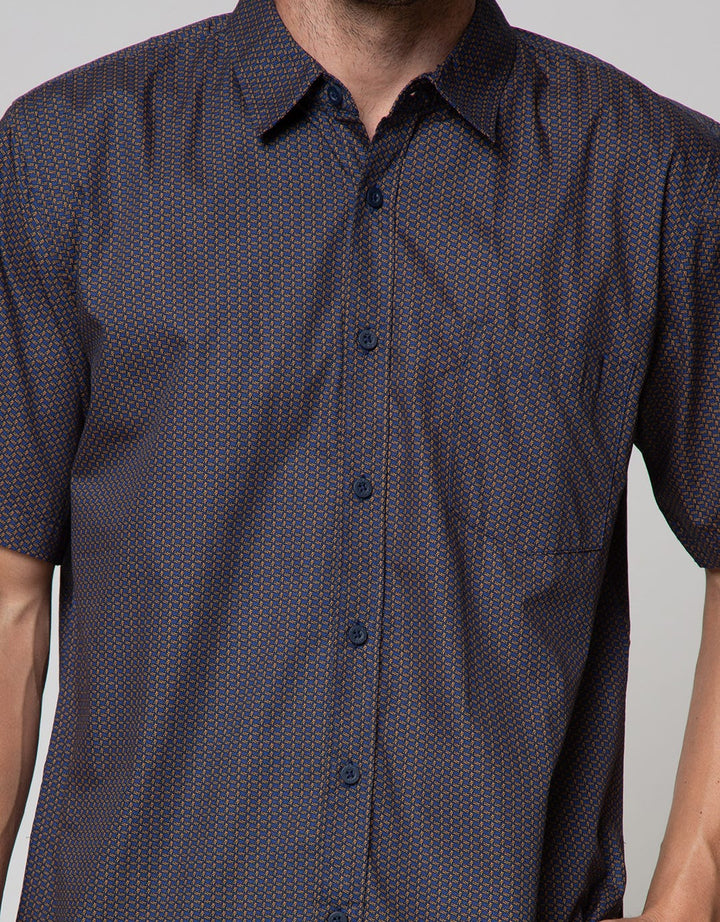 Cole Short Sleeve Shirt Print Aop Geometry