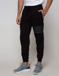 American Jeans Jogger With Stripe Print On Left Side