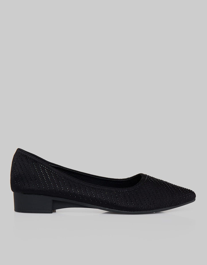 Laviola Pointy Beads Flat Shoes Wanita