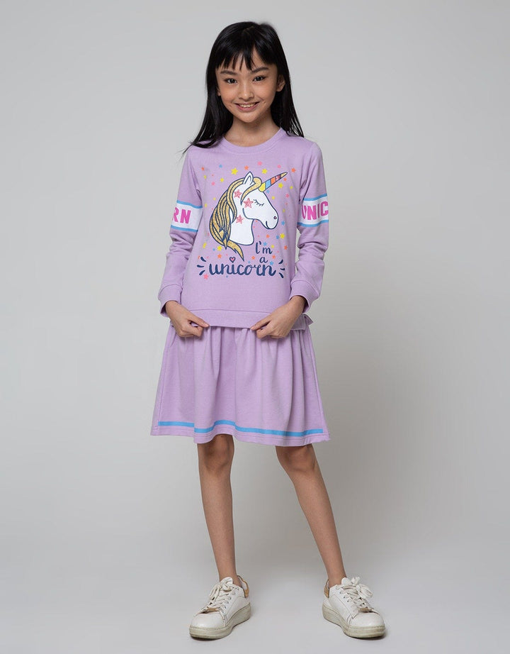 Aero Long Sleeve Unicorn Midi Dress