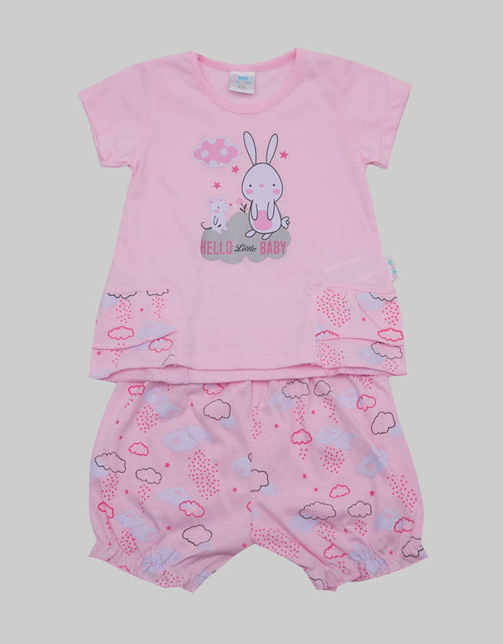 Pipiniko Top - Bottom Set Bunny Hello There