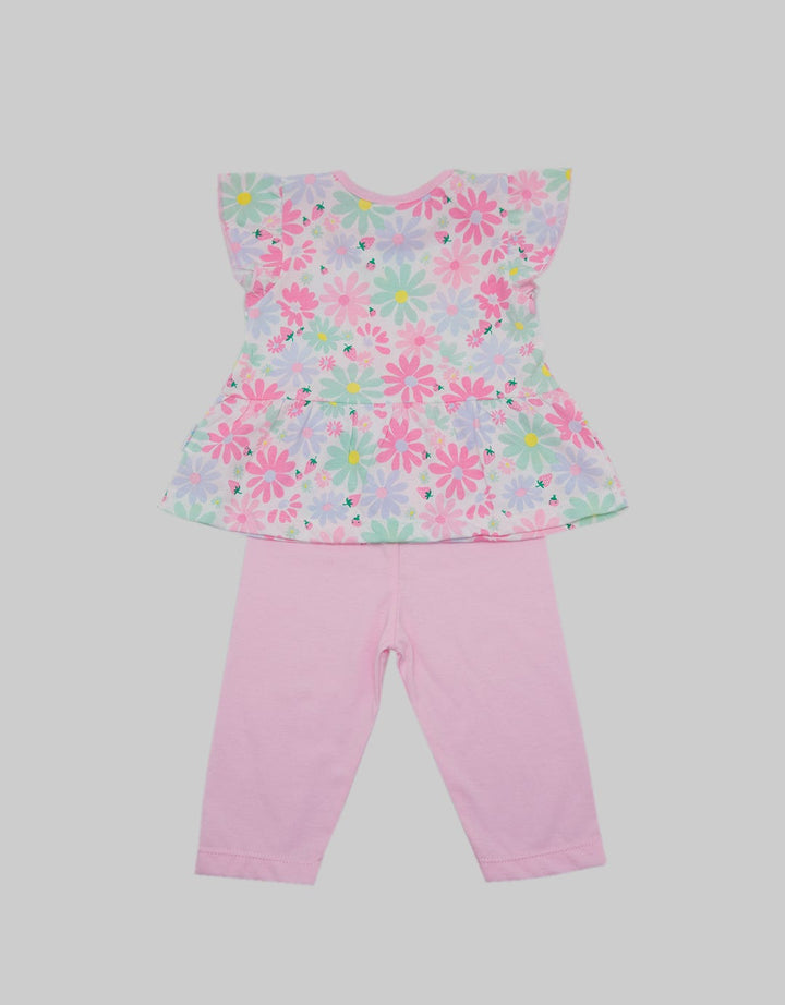Pipiniko Top - Bottom Set Flower With Ruffle