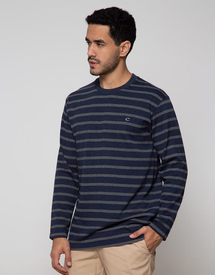 Cole Long Sleeve T-Shirt Stripe Interlock