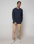 Cole Long Sleeve T-Shirt Stripe Interlock