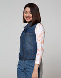 Geela Sleveless Light Denim Jacket