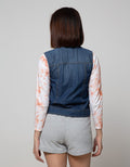 Geela Sleveless Light Denim Jacket