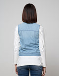 Geela Sleveless Light Denim Jacket