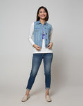 Geela Sleveless Light Denim Jacket