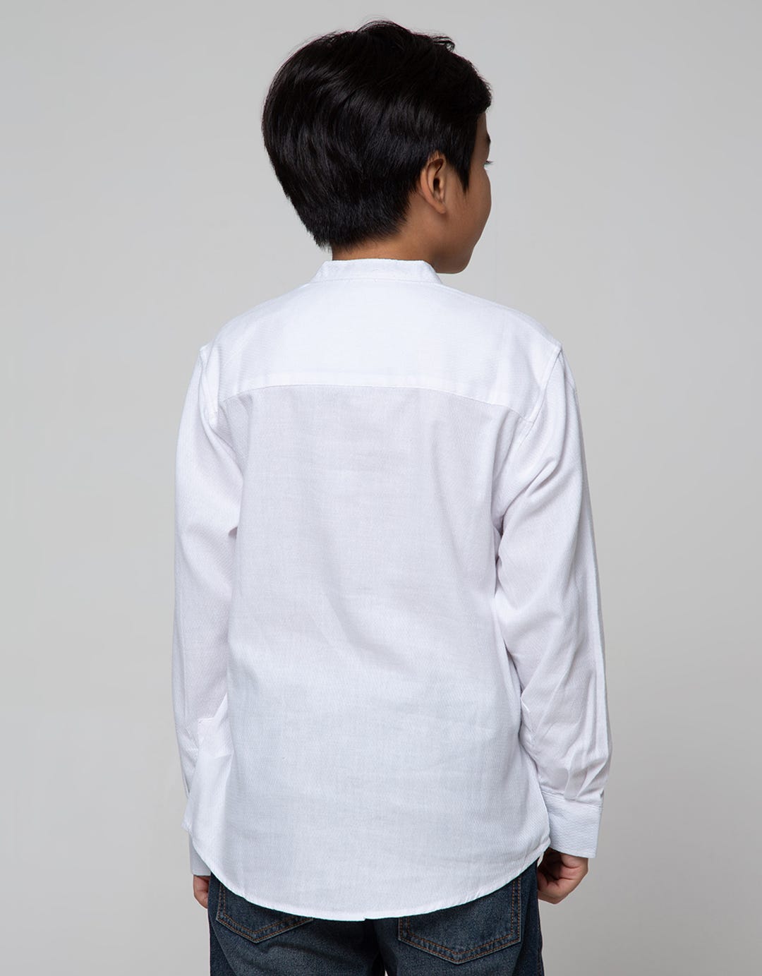 Nevada Long Seeve Shirt Textured Solid Koko Collar