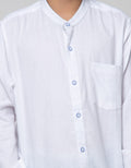 Nevada Long Seeve Shirt Textured Solid Kerah Koko