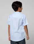 Nevada Short Sleeve Shirt Textured Solid Kerah Koko