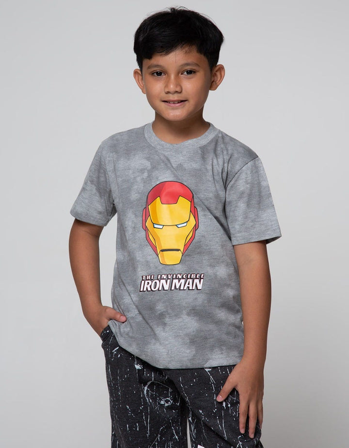 Marvel Avengers Iron Man Head Short Sleeve T-Shirt