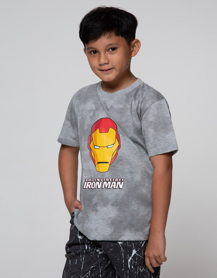 Marvel Avengers Iron Man Head Short Sleeve T-Shirt