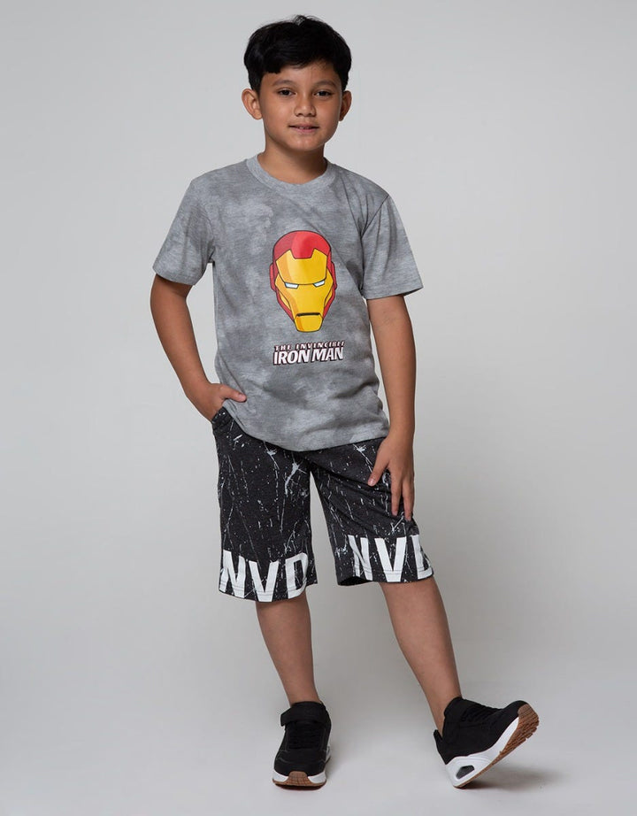 Marvel Avengers Iron Man Head Short Sleeve T-Shirt